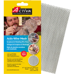 Sculptural & Modeling Activ-Wire Mesh&trade;, 12x24 in Sheet, Large Weave (1/4x1/8 in)