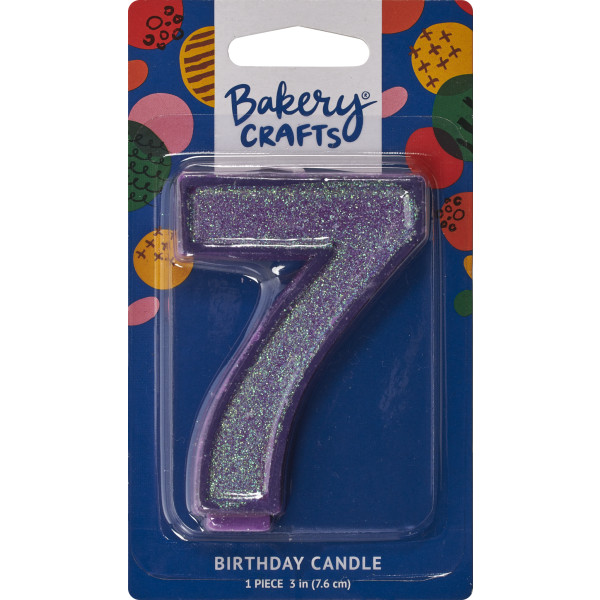 Glitter Assorted Numeral Candles