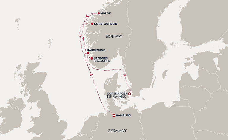 Itinerary map