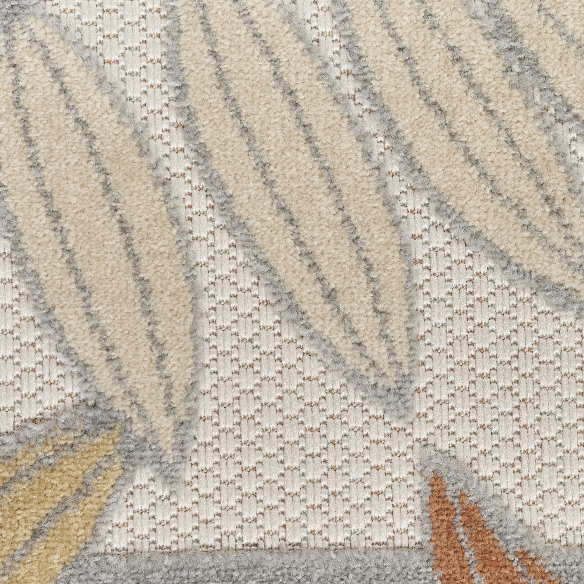 Nourison Aloha 6' x 9' Blue Mocha Outdoor Rug