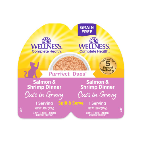Wellness Complete Health Purrfect Duos Salmon & Shrimp Front packaging