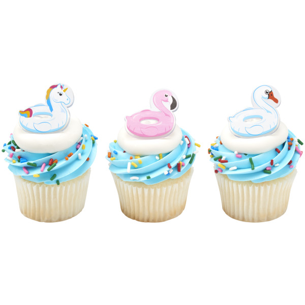 Pool Floaties Cupcake Rings