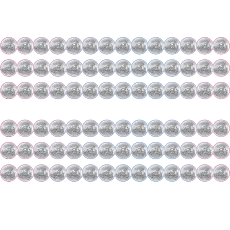 Disco Balls Die-Cut Border Trim, 35 Feet Per Pack, 6 Packs