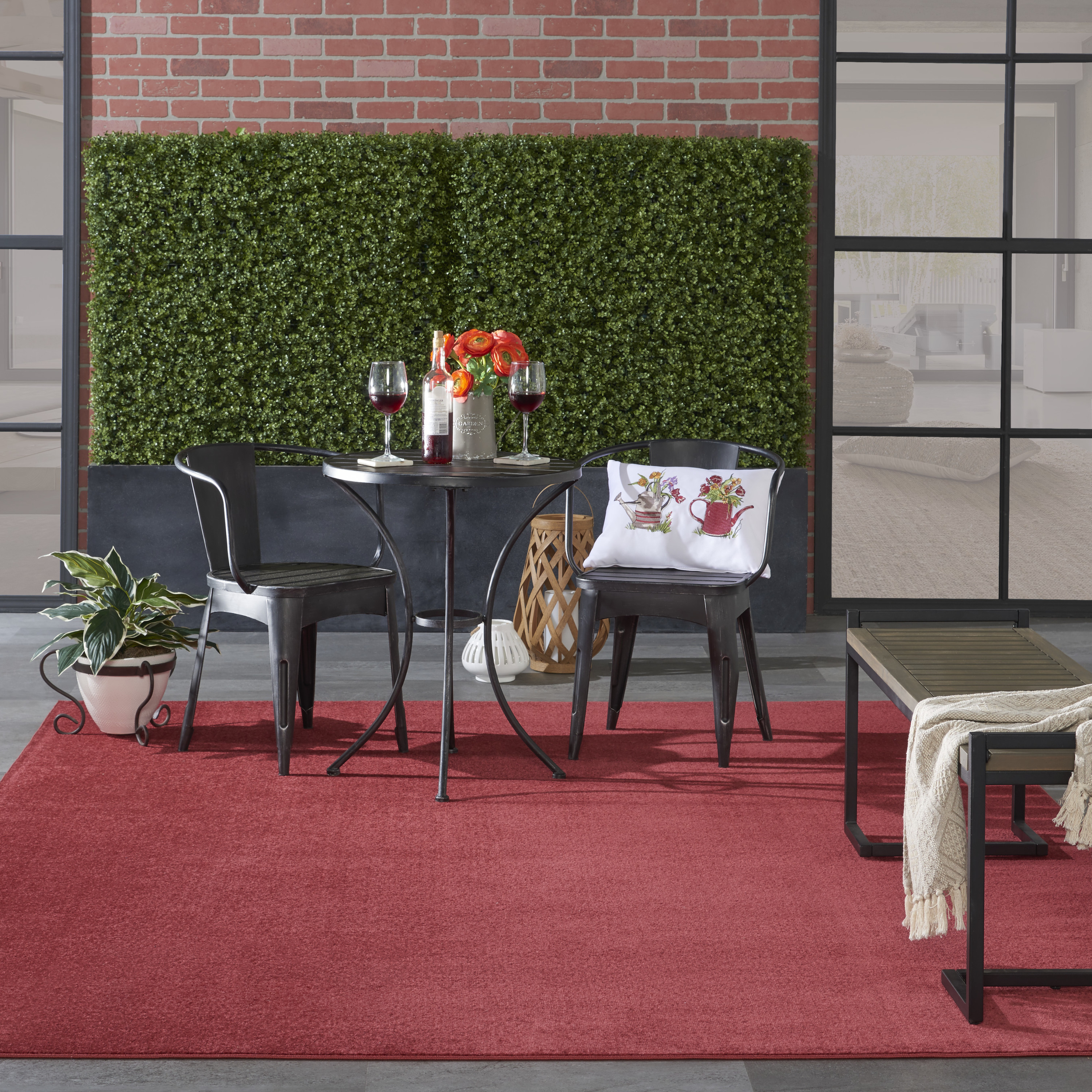 Nourison Nourison Essentials 8' x 10' Brick Red Outdoor Rug