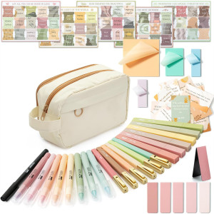 Bible Journaling Kit with Highlighters, Pens and Case, 127 Pieces