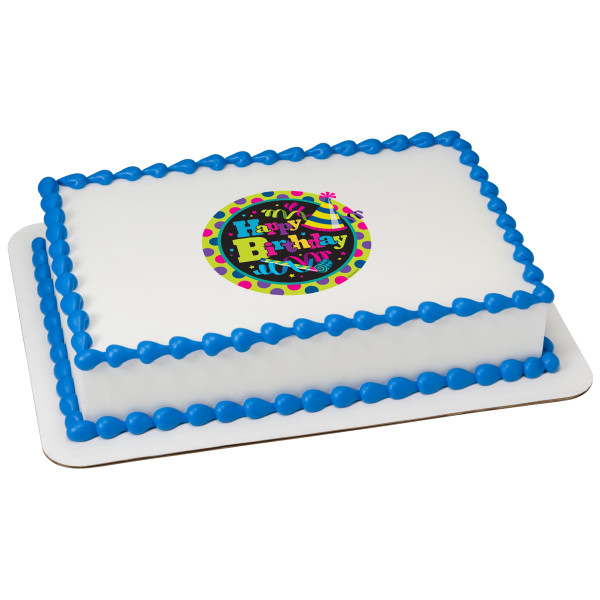 Happy Birthday Dazzle Edible Image®