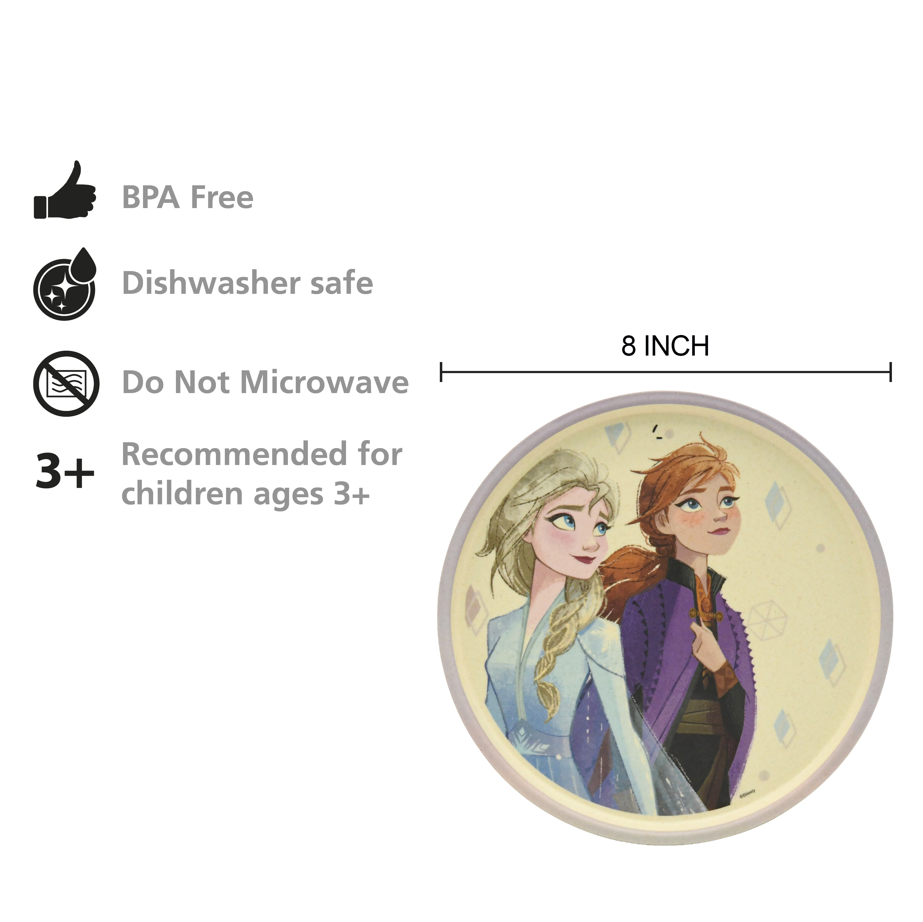 Disney Frozen 2 Movie Kids 3-piece Dinnerware Set, Anna and Elsa, 3-piece set slideshow image 9 Disney Frozen 2 Movie Kids 3-piece Dinnerware Set, Anna and Elsa, 3-piece set slideshow image 9
