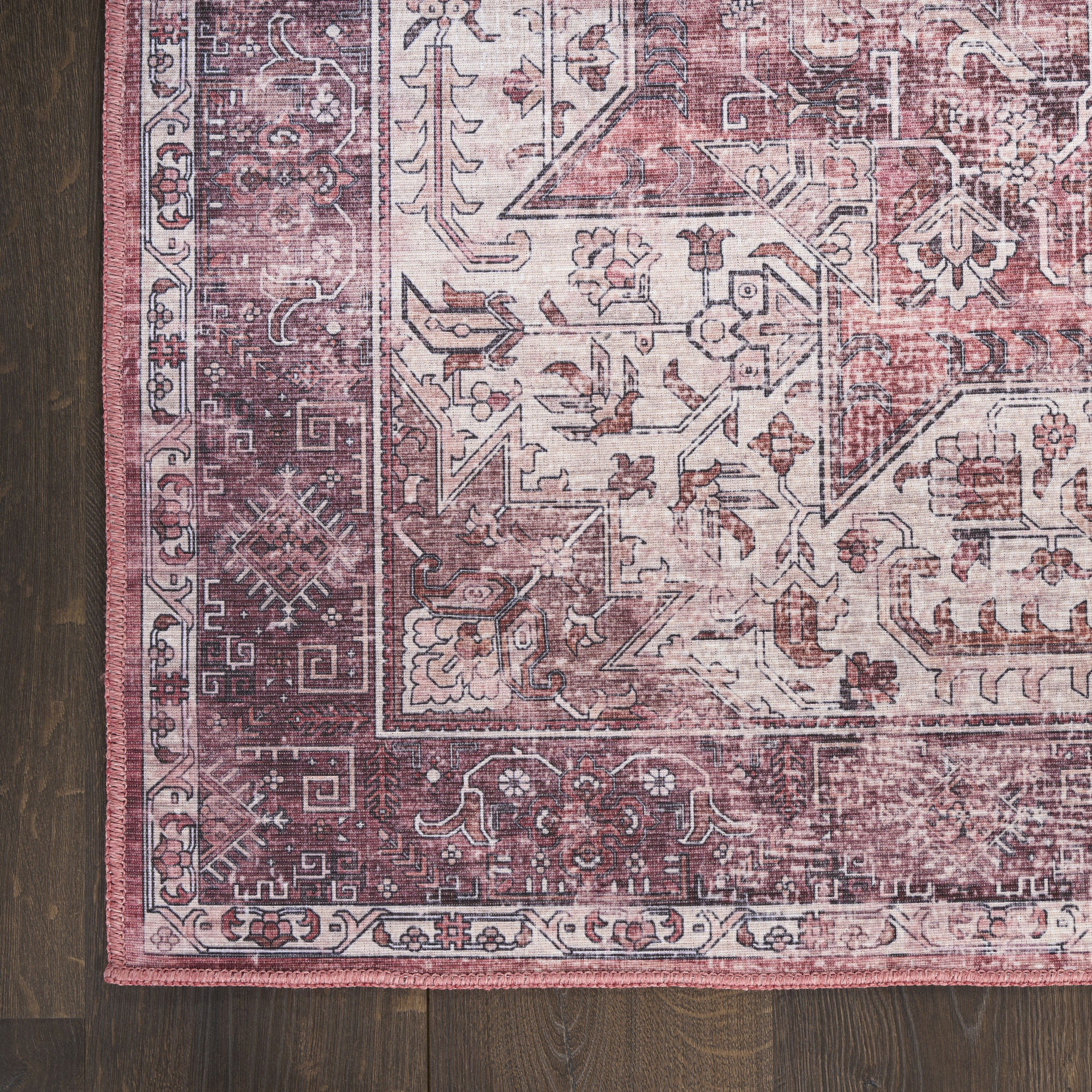 Nourison Nourison Washables 8' x 10' Red Vintage Indoor Rug