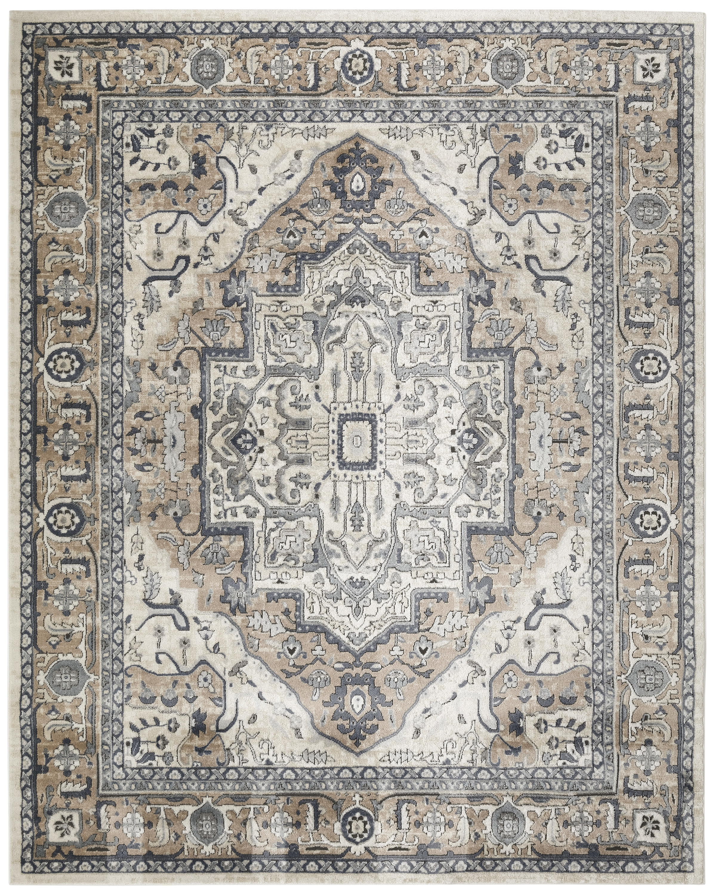 Nourison Quarry 7'10" x 9'10" Ivory Taupe Vintage Indoor Rug
