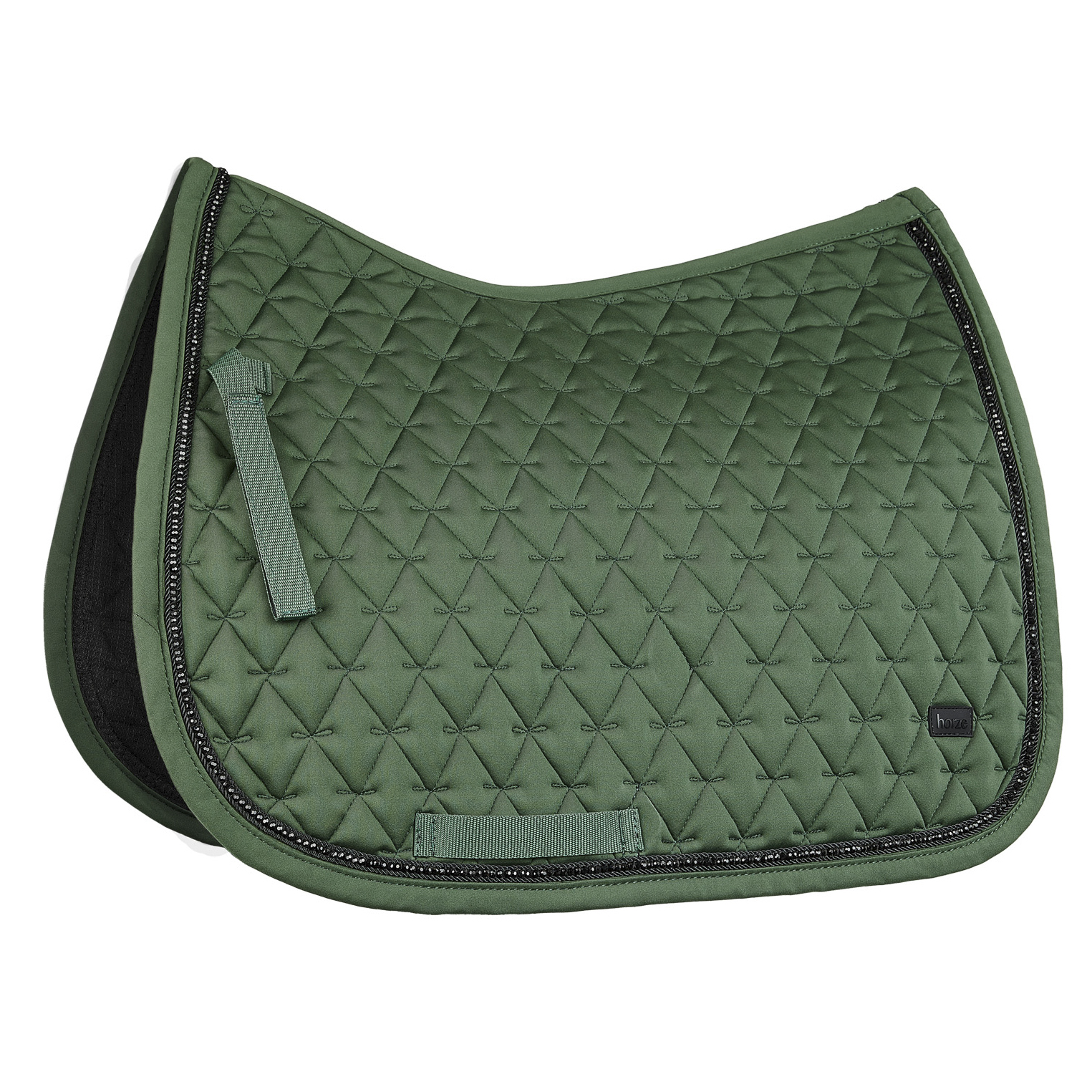 Horze Noir Jumping Saddle Pad with Black Pearls