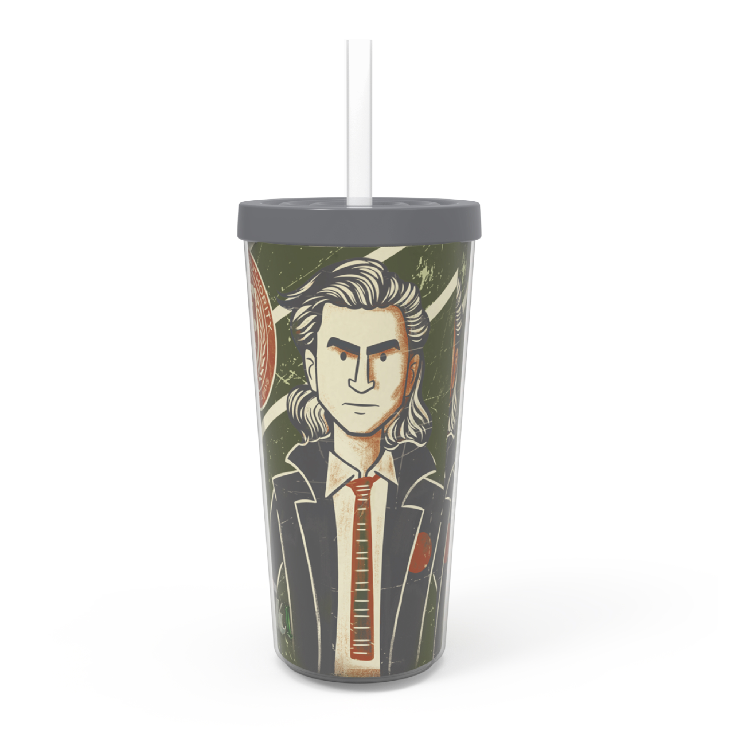 Marvel Comics 16 ounce Reusable Insulated Tumbler with Straw, Loki slideshow image 1 Marvel Comics 16 ounce Reusable Insulated Tumbler with Straw, Loki slideshow image 1
