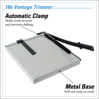 Dahle Vantage® 18e Trimmer InfoGraphic - Metal Base