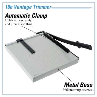 Dahle Vantage® 18e Trimmer InfoGraphic - Metal Base