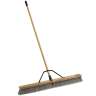 Rubbermaid Commercial, 36in, Assembled Push Broom w/ Fine Bristle, Polyethylene Bristles, Gray