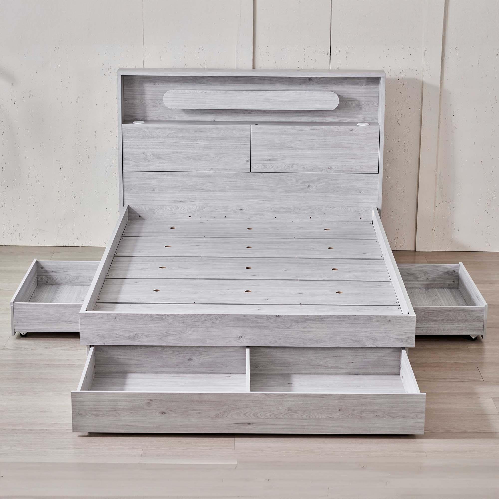 Product image of the  Nova Bed Frame, 3 Drawer Base, Stone Oak from Forty Winks