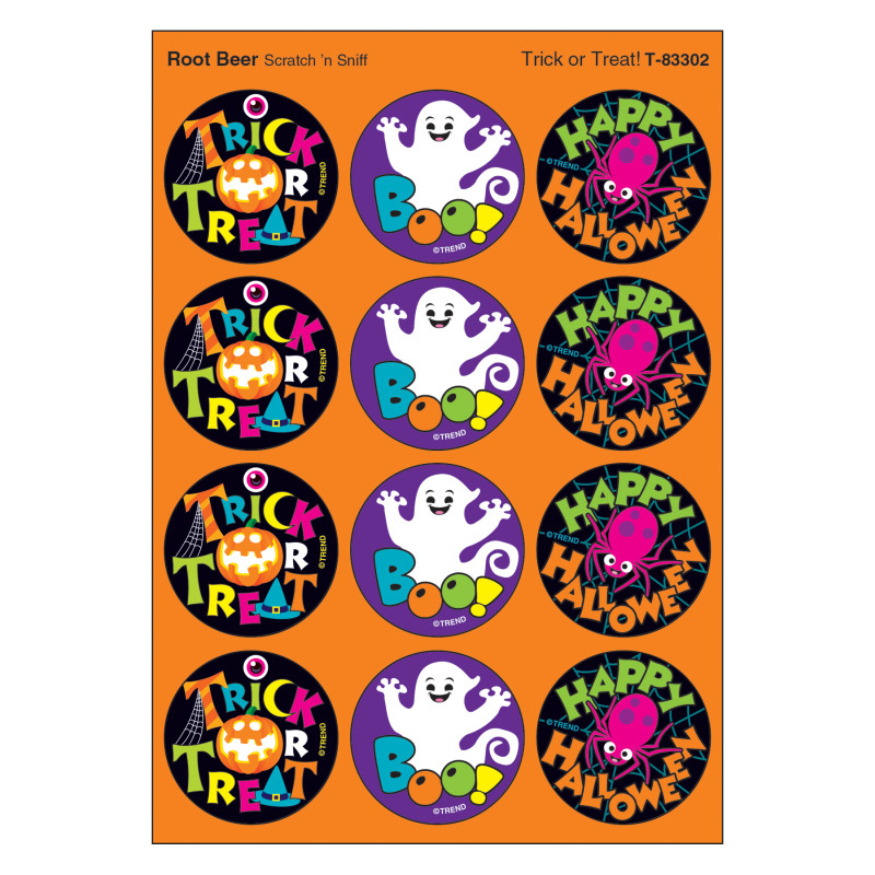 Trick or Treat!/Root Beer Stinky Stickers®, 48 Count