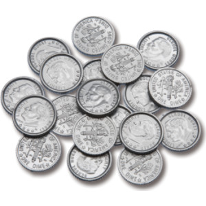 Play Coins - Dimes - Set of 100