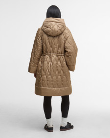 Celine Quilted Jacket Military Brown/Hessian Tartan