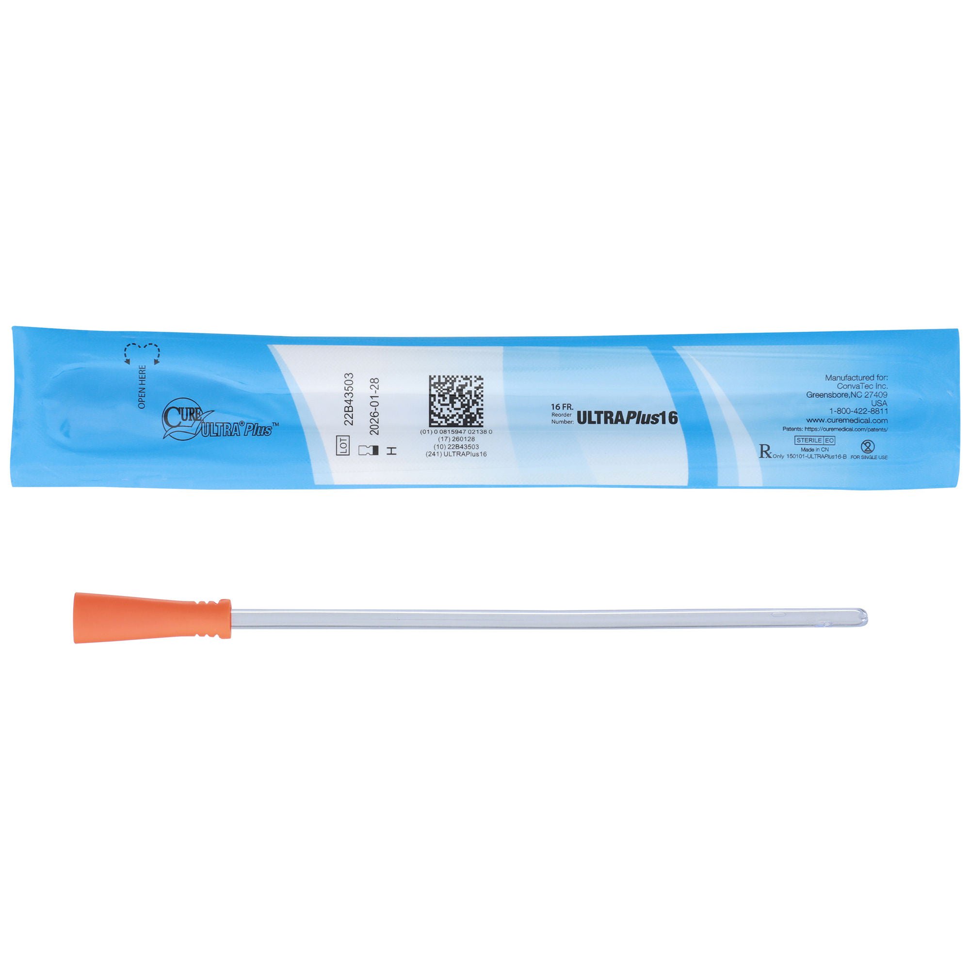 ConvaTec CATHETER, INTMT CURE FML STRT TIP 16FR 8" (30/BX 10BX/CS)
