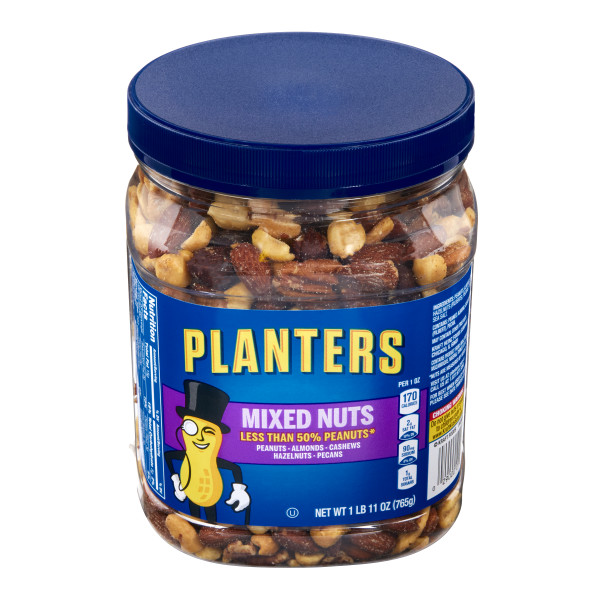 PLANTERS(r) Regular Mixed Nuts 6/27oz . C1C1 - Front Center In Package (Hi Res)