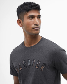 Ancroft Tartan Logo T-Shirt Charcoal Marl