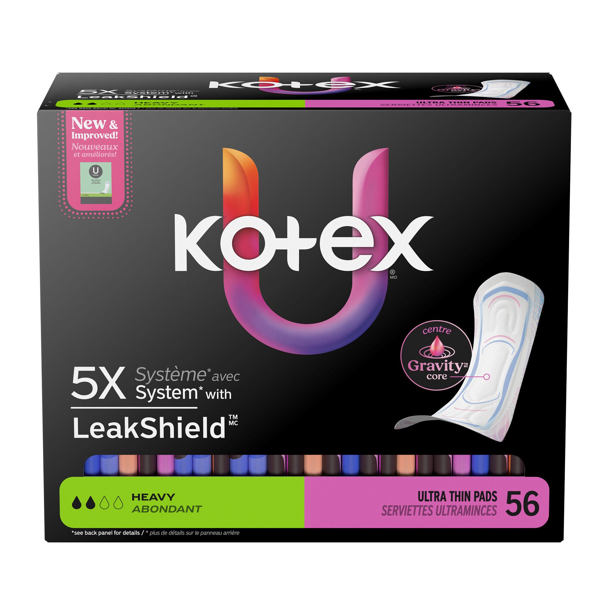 Kimberly Clark PAD, KOTEX PREM ULTRATHN HVY CORE (56/PK 3PK/CS)