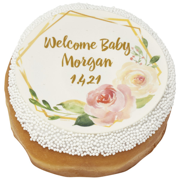 Floral Geometric PhotoCake® Edible Image® Frame