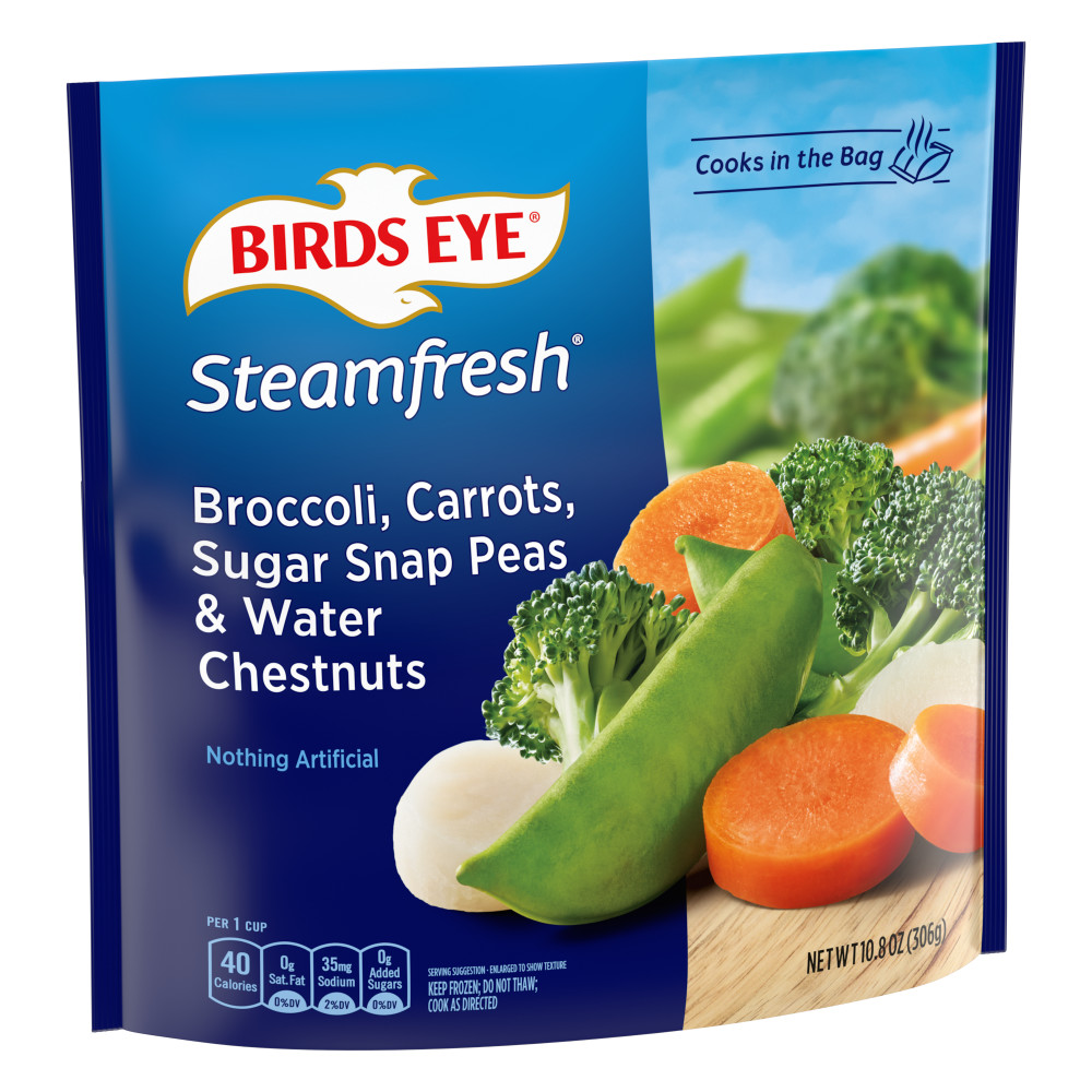 BIRDS EYE Steamfresh Broccoli Carrots Sugar Snap Peas & Water Chestnut