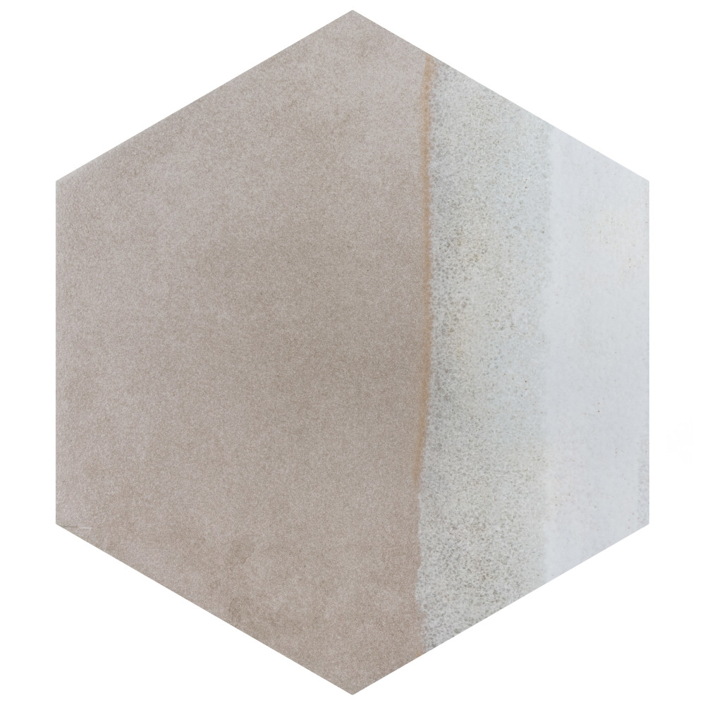 Matter Hex Canvas Taupe Red 7-7/8 in. x 9 in. Porcelain Floor and Wall Tile
