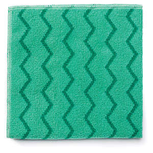 Rubbermaid Commercial, HYGEN, Microfiber Cloth, 16"x16", Green