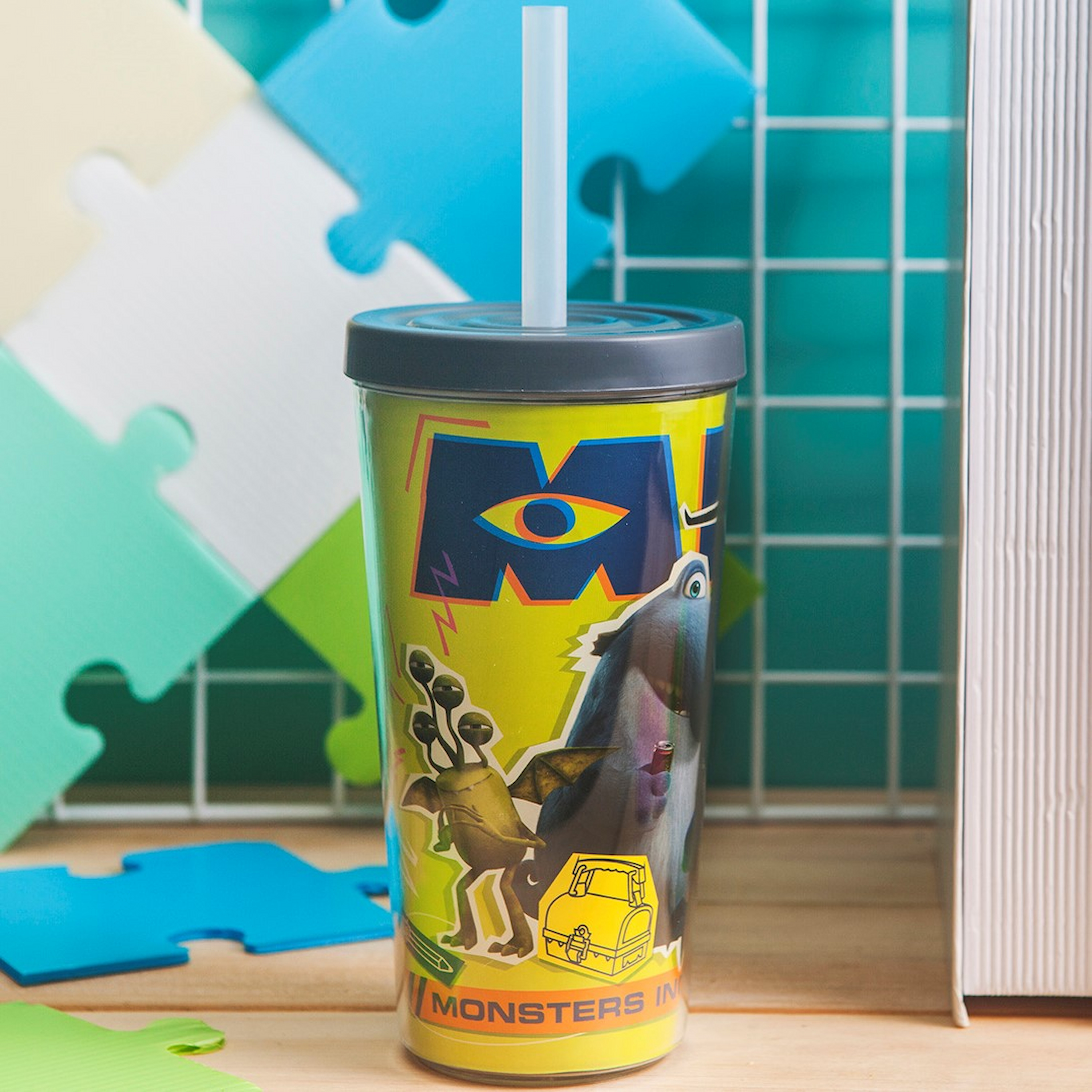 Disney 16 ounce Insulated Plastic Tumbler with Straw, Monsters at Work slideshow image 5