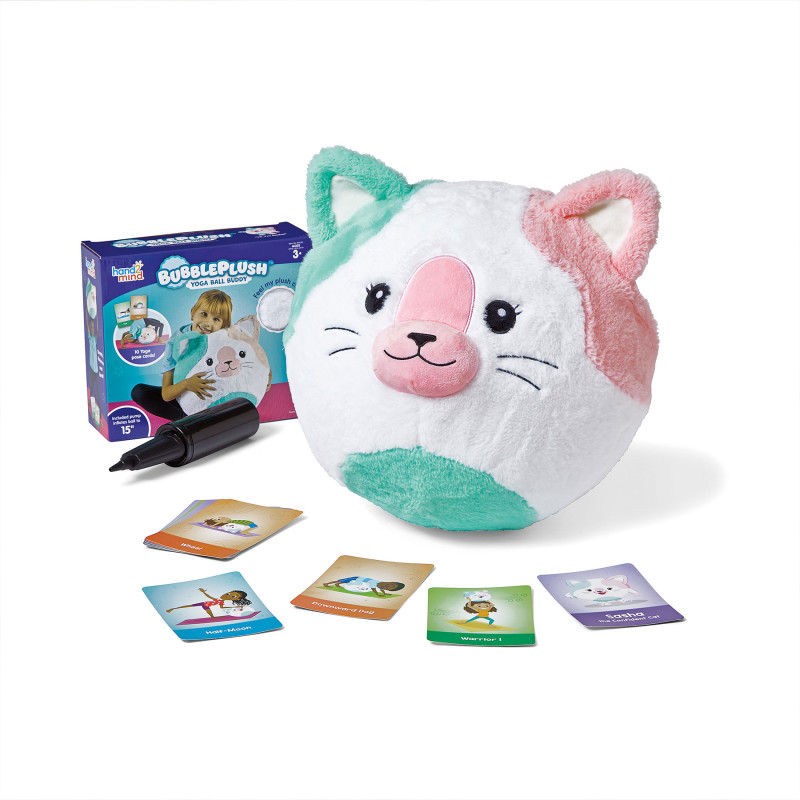 BubblePlush Yoga Ball Buddy, Sasha the Confident Cat