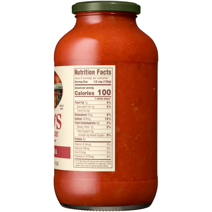 Marinara Sauce, 40 oz - Right Image