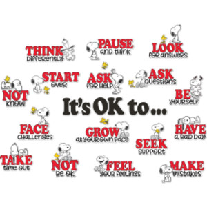 Peanuts® Snoopy It's Ok to... Bulletin Board Set, 42 Pieces