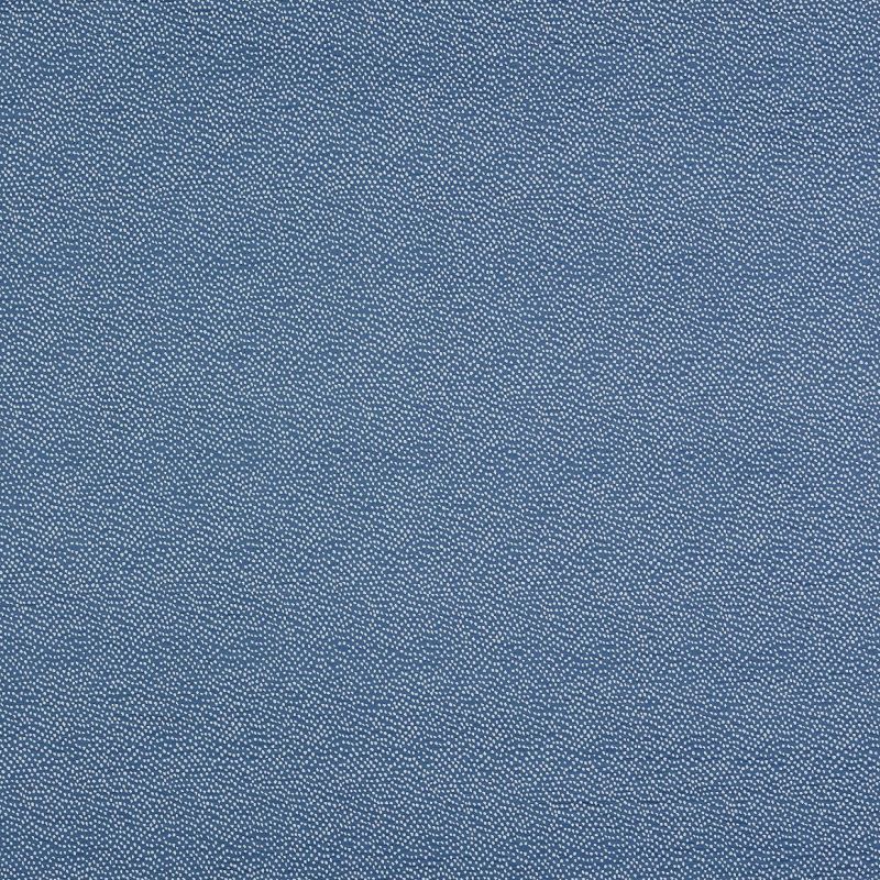 Navy-blue fabric with a dense small white-dot pattern covering a flat surface; slightly textured, evenly lit close-up view with no visible surroundings.