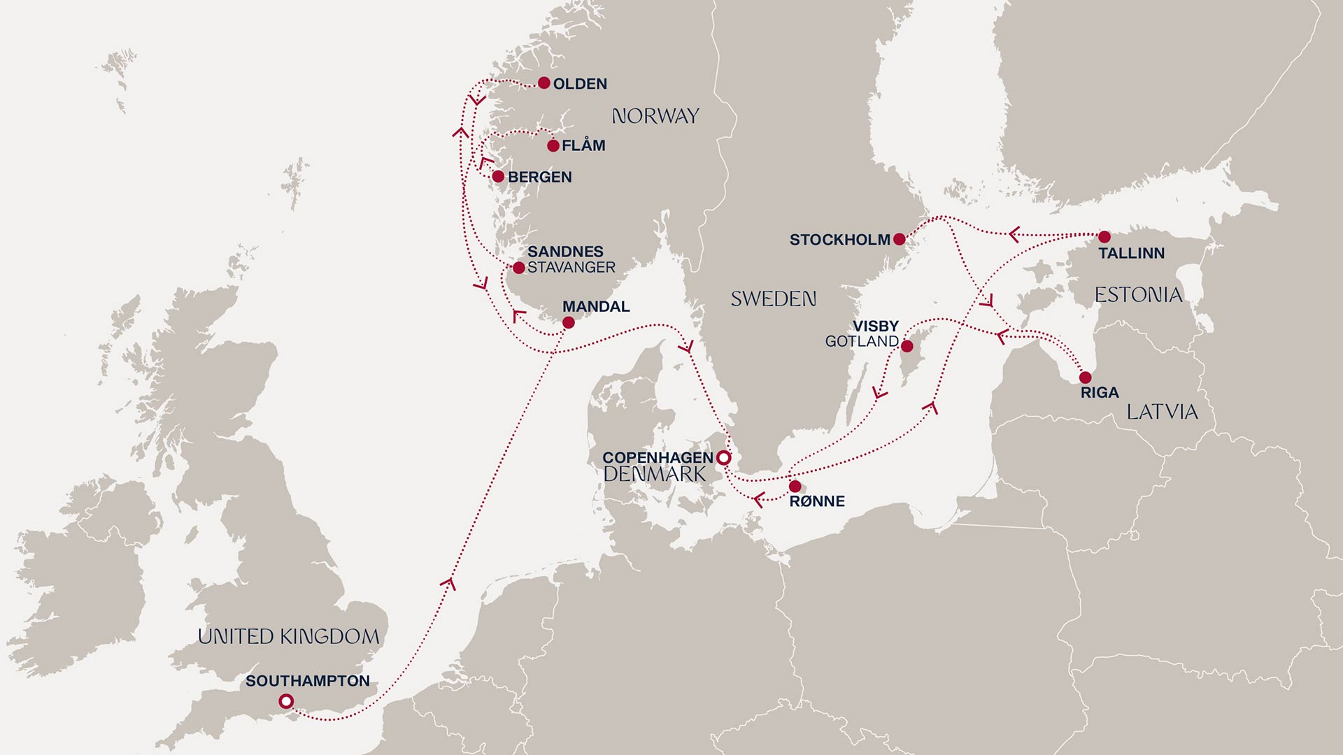 Itinerary map