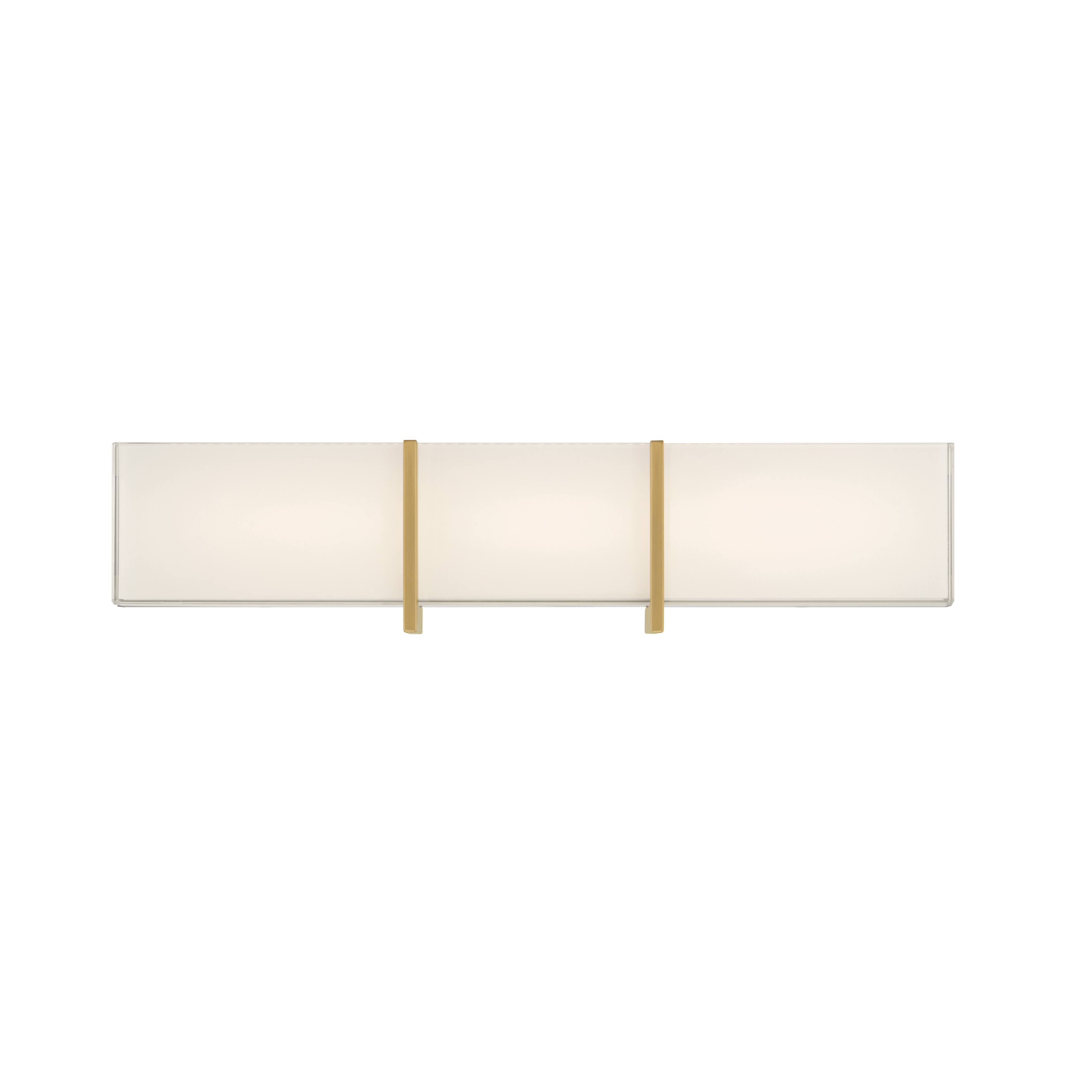 LED Bath Bar - Legacy Brass with White Glass - alternate view