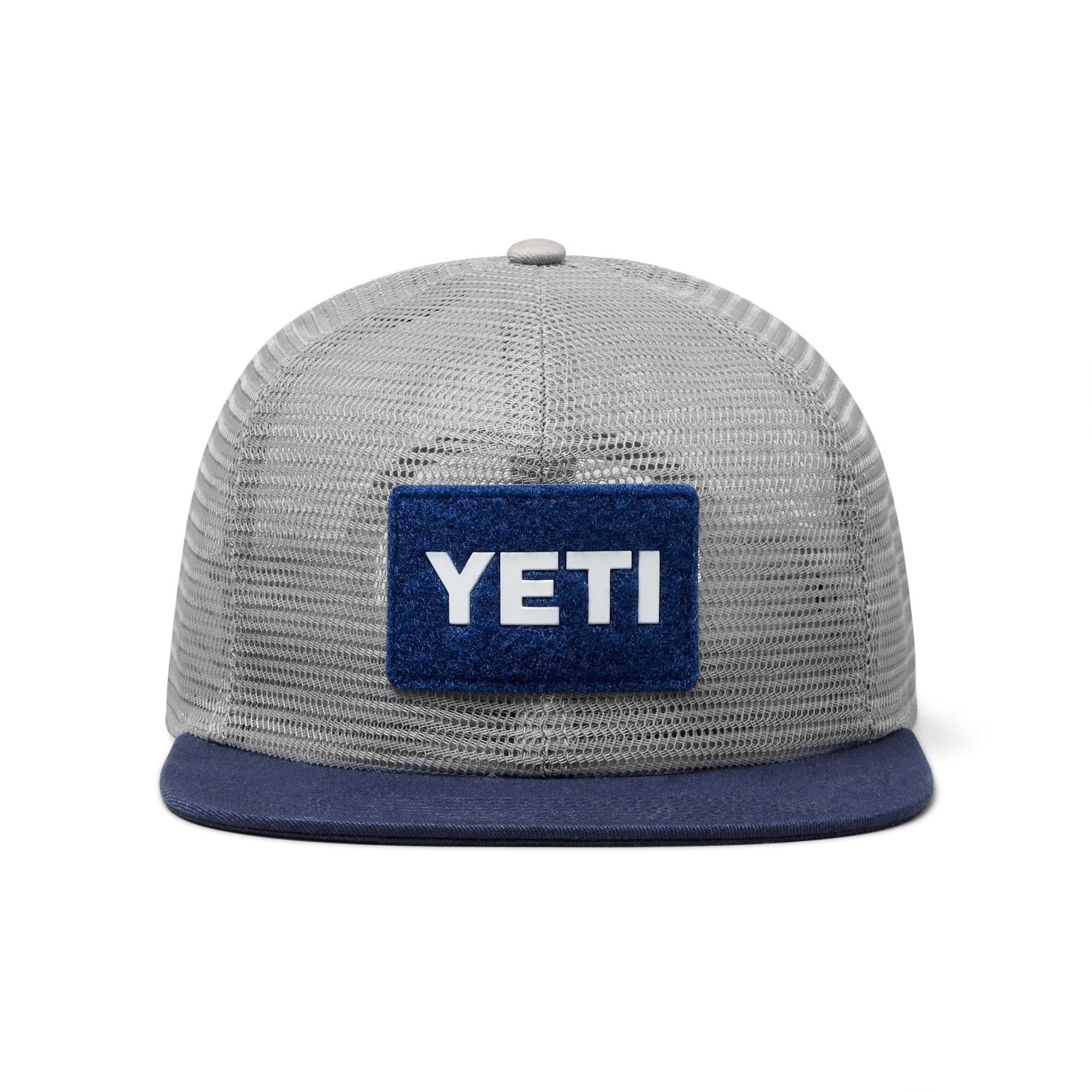 YETI YETI YETI® Velcro Badge Flat Brim Mesh Hat Gray/Navy - $25.00 at YETI US