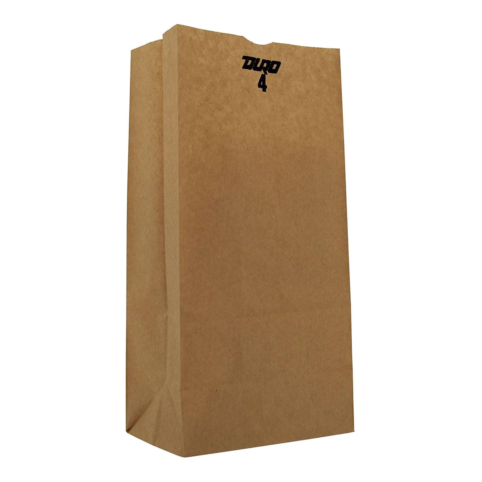 Grocery Bag Duro® Brown Kraft Recycled Paper #4