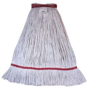 Hillyard, Fantail, 24oz, Cut-End, 1.25" Headband, Rayon, White, Wet Mop