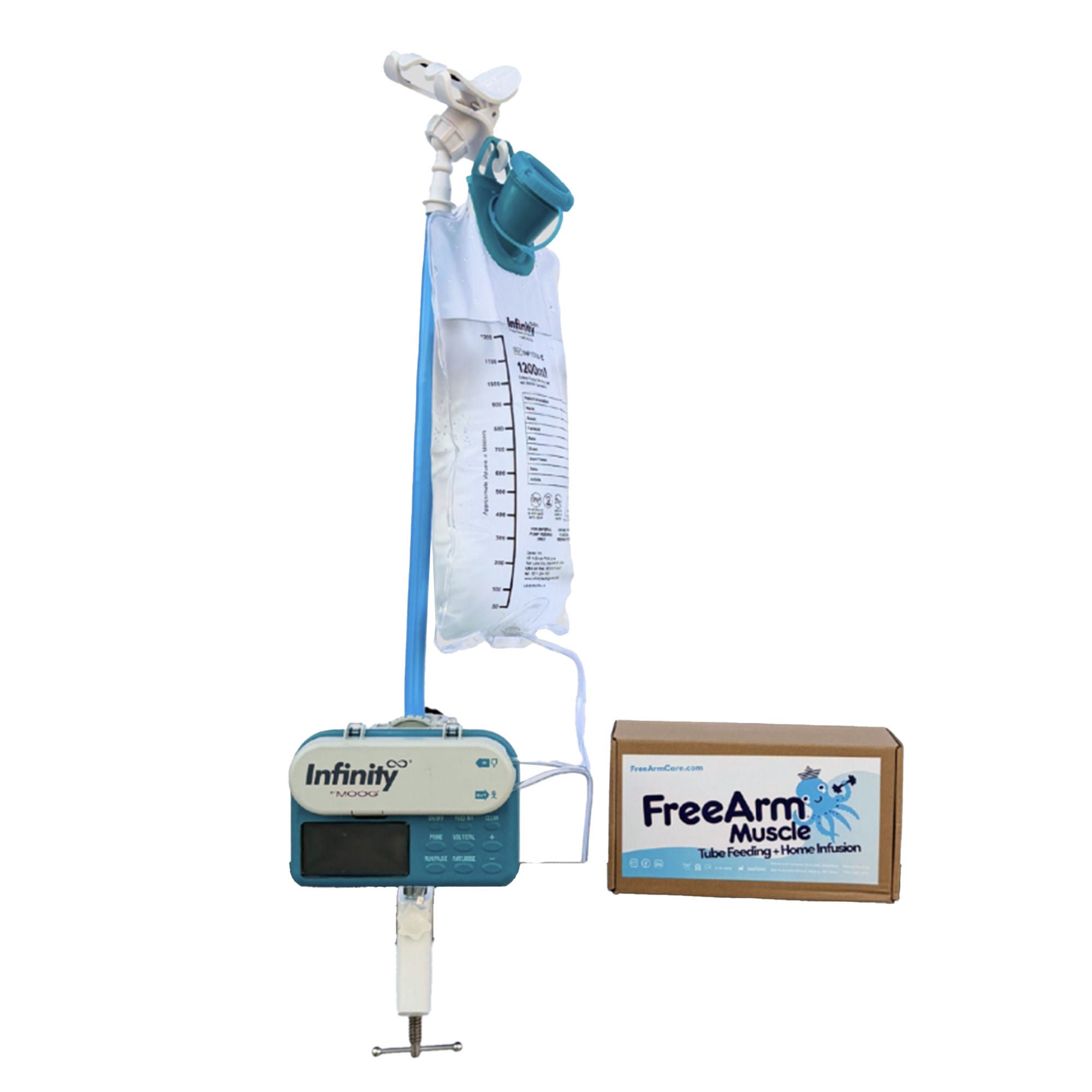 Staley House LLC HOLDER, TUBE FEED W/CLAMP & BENDABLE ARM BLU (50/CS)