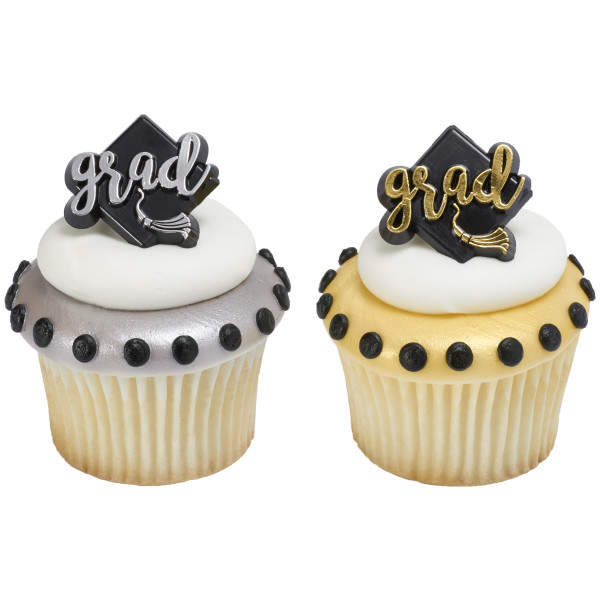 Grad Foil Cupcake Rings