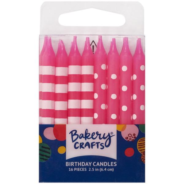 Pink Stripes & Dots Specialty Candles