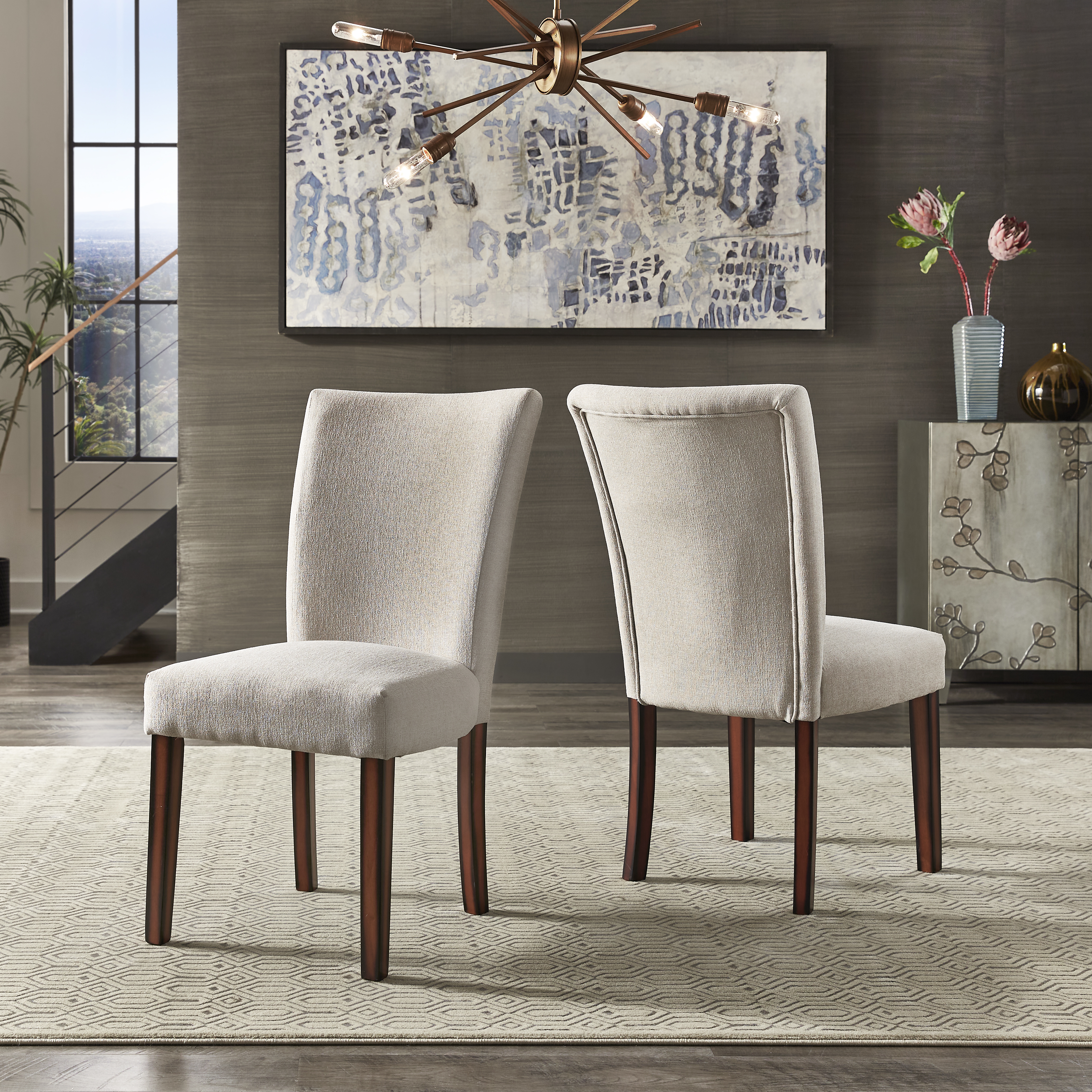 Upholstered Parson Dining Chairs (Set of 2)