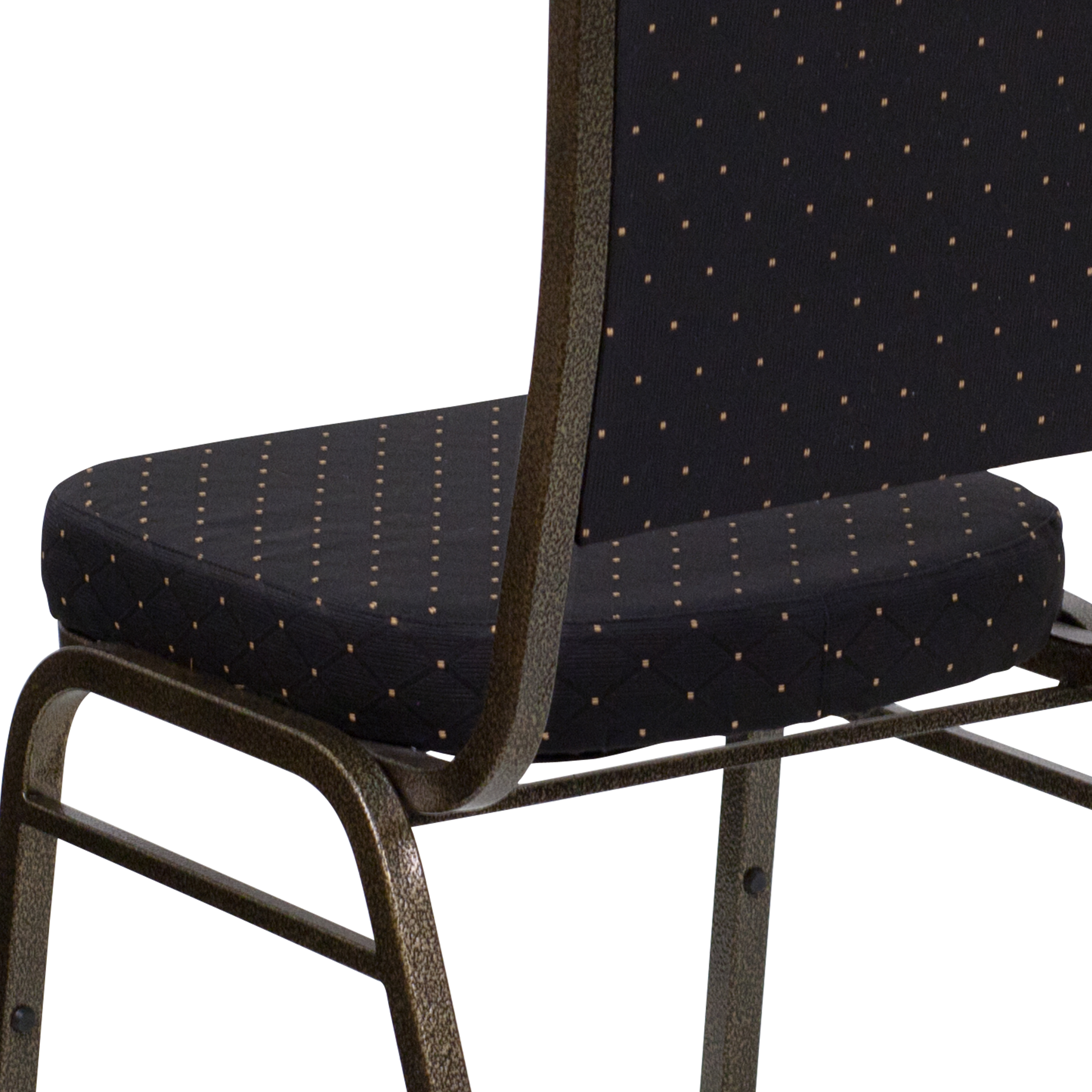HERCULES Series Crown Back Stacking Banquet Chair in Navy Blue Dot Patterned ...