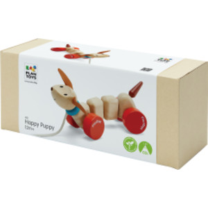 Happy Puppy Wooden Pull Toy