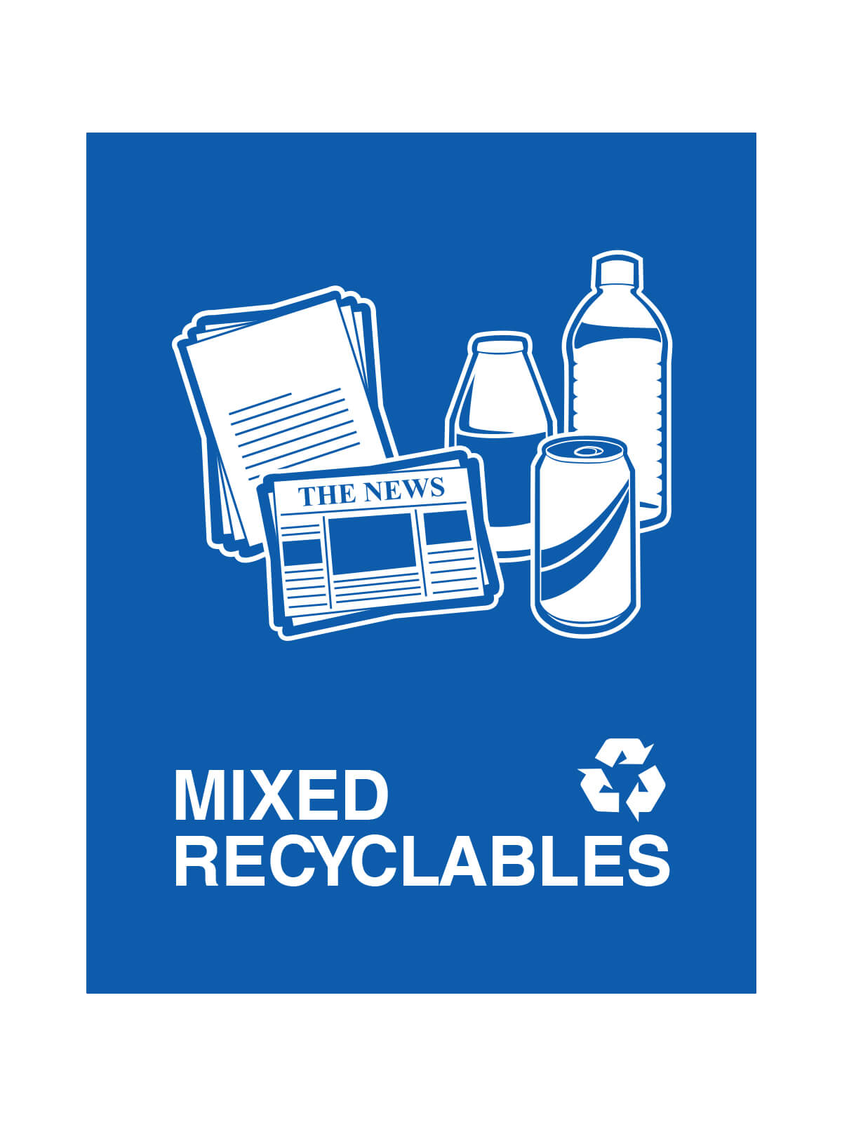 ASPYRE – Sign – Mixed Recyclables – Blue