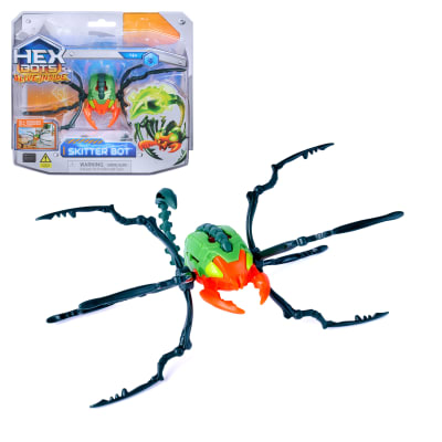 HEX BOTS Skitter Bot Scorpion, Robotic Kids Toys with Insect-Like Movement for Indoor/Outdoor Play, Robot Toys for Boys & Girls Ages 4 & Up, Red. Styles may vary