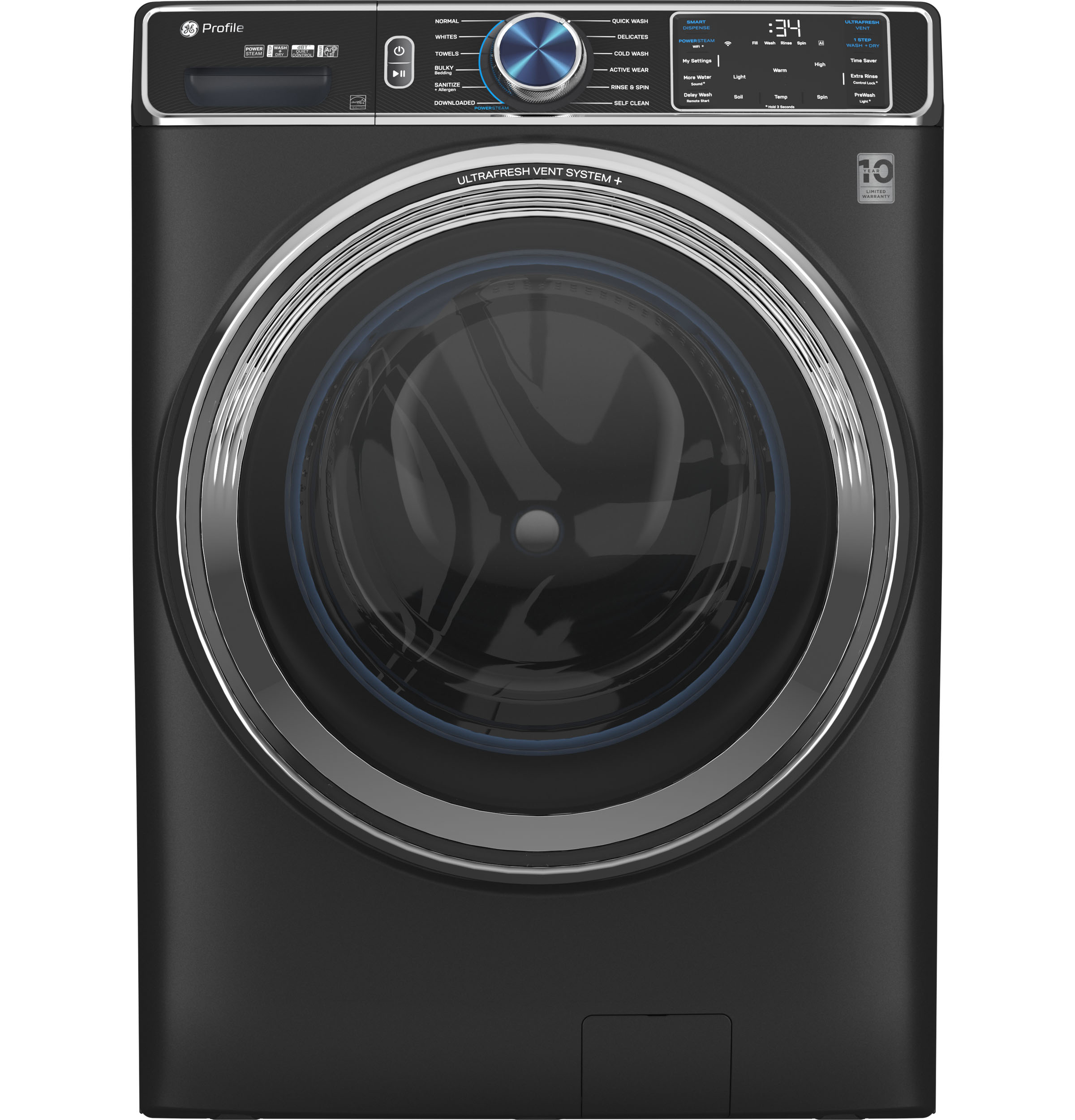 GE Profile™ 5.3 cu. ft. Capacity Smart Front Load ENERGY STAR® Steam Washer with Adaptive SmartDispense™ UltraFresh Vent System Plus™