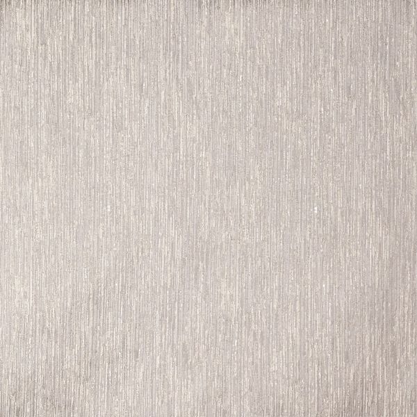 Beige, vertical-striped textured wallpaper covering a wall, with subtle metallic flecks and fine vertical striations; soft diffuse lighting emphasizes the grain in a close-up, featureless interior surface.